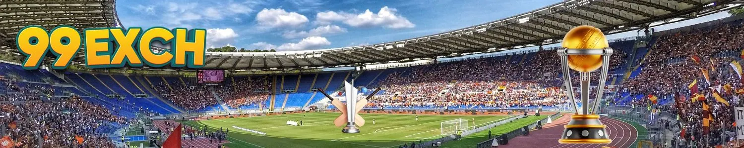 Cricket stadium filled with enthusiastic audience and a trophy showcasing thrilling sports-based Gaming Entertainment